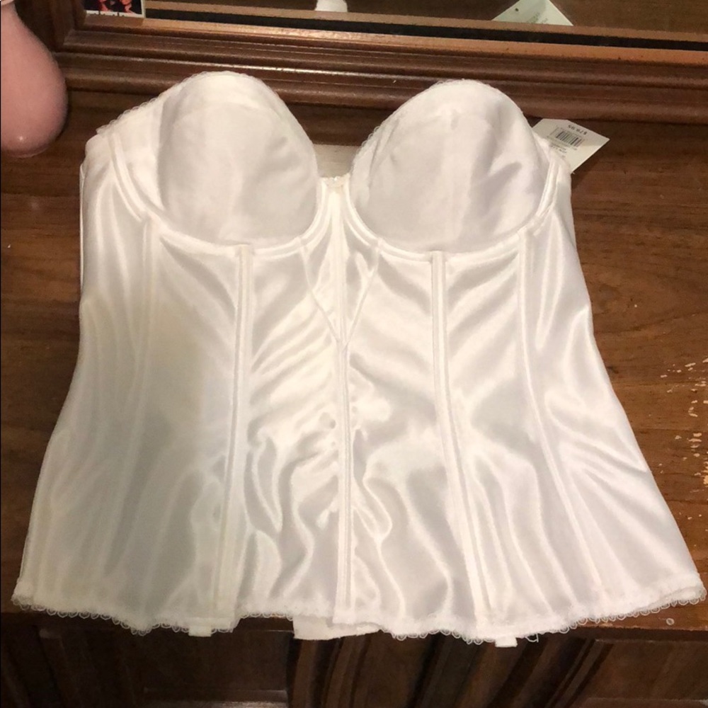 David’s Bridal White Satin Corsette